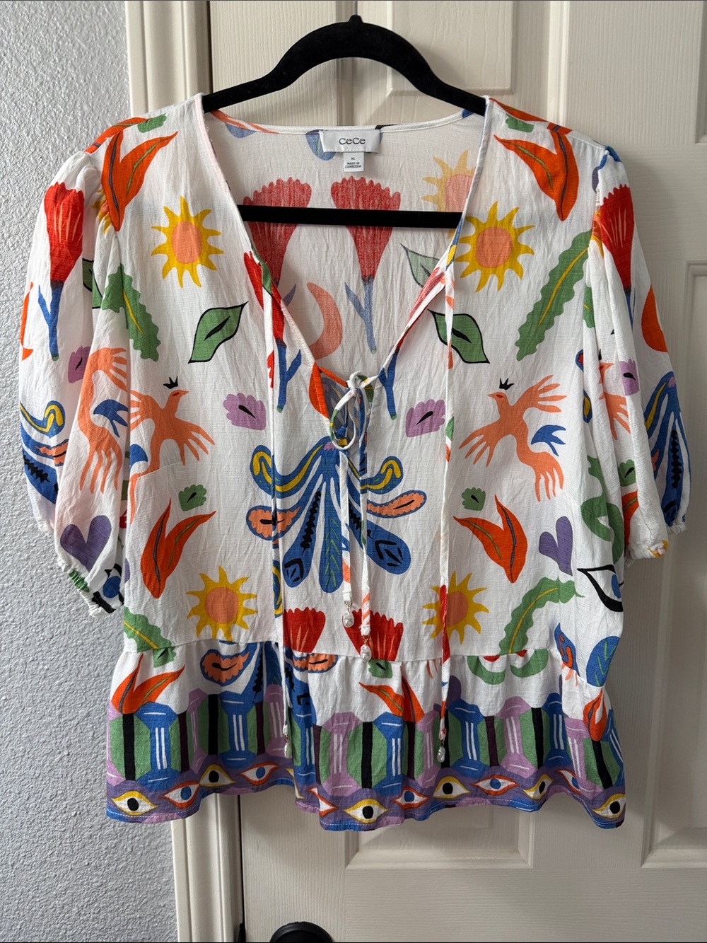 Cece Tie Front Top